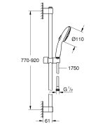 Grohe Tempesta 110 sínes zuhanyszett 90cm, 2 féle vízsugárral (26163003) - Image 5