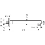 Hansgrohe Vernis Shape Zuhanykar 24 cm, Króm (26405000) - Image 2
