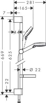 Hansgrohe Crometta Vario Zuhanyszett 65cm, Króm (26553400) - Image 2