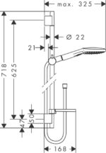 Hansgrohe Raindance Select E 120 3jet/ Unica'S Puro zuhanyszett 0 65 m (26620000) - Image 2