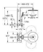 Grohe Rainshower SmartActive 310 Termosztátos zuhanyrendszer kádtöltővel "SmartActive 130" (26657000) - Image 2