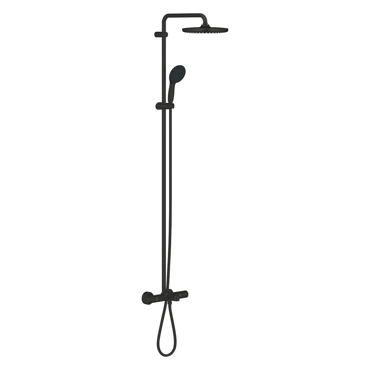 266722431 Grohe Tempesta Cosmopolitan System 250 Termosztátos Zuhanyrendszer kádtöltővel, matt fekete (266722431) - Image 1