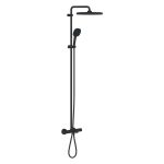 Grohe Tempesta System 250 Cube Termosztátos Zuhanyrendszer kádtöltővel, matt fekete (266912431)