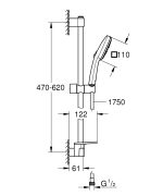 Grohe Tempesta Cube 110 sínes zuhanyszett polc elemmel 60cm, 3 féle vízsugárral (27576003) - Image 5