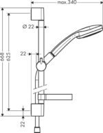 Hansgrohe Croma 100 Vario EcoSmart/Unica'C 0 65 zuhanyszett - Image 2