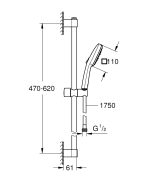 Grohe Tempesta Cube 110 sínes zuhanyszett 60cm, 3 féle vízsugárral (27786003) - Image 5