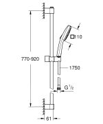 Grohe Tempesta Cube 110 sínes zuhanyszett 90cm, 2 féle vízsugárral (27788003) - Image 5