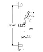 Grohe Tempesta Cube 110 sínes zuhanyszett 90cm, 3 féle vízsugárral (27789003) - Image 5