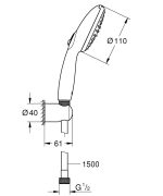 Grohe Tempesta 110 fix zuhanyszett, 2 féle vízsugárral (2780330E) - Image 5