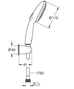 Grohe Tempesta 110 fix zuhanyszett, 3 féle vízsugárral (27849003) - Image 5