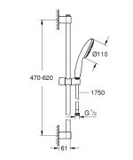 Grohe Tempesta 110 sínes zuhanyszett 60cm, 1 féle vízsugárral (27853003) - Image 5
