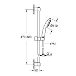 Grohe Tempesta 110 Sínes Zuhanyszett 60cm, 1 Féle Vízsugárral (27924003) - Image 3