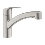 Grohe Eurosmart Kihúzható Fejes Mosogatócsaptelep Új (30305DC1) SuperSteel - Image 4