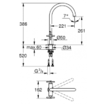 Grohe Atrio konyhai csaptelep Króm (30362000) - Image 2