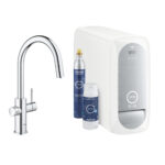 Grohe Blue Home C-kifolyós kezdőkészlet, kihúzható fejes csapteleppel  - Króm, Fényes (31541000)