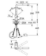 Grohe Minta Kihúzható Fejes Mosogatócsaptelep (32168000) - Image 2