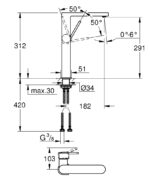 Grohe Plus mosdócsaptelep, XL-es Méret (32618003) - Image 2
