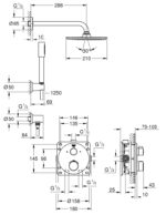 Grohe Grohtherm Kerek "Cosmopolitan 210" Zuhanyrendszer (34732000) - Image 2