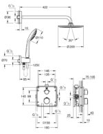 Grohe Grohtherm Kocka "Cosmopolitan 210" Zuhanyrendszer (34734000) - Image 2