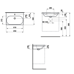 Laufen Lua mosdó szett 65x46cm  2 fiókkal - fényes fehér (h6020802611042) - Image 4