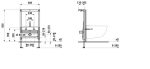 Laufen INEOLINK alacsony (820mm) falba épített keret, fali bidékhez (H9171020000001) - Image 3