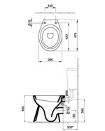 Alföldi Bázis Mélyöblítésű Álló WC, Hátsó Kifolyású (4031 00 01) - Image 2