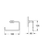 Grohe Essentials Cube Törölközőtartó Gyűrű, Króm (40510001) - Image 2