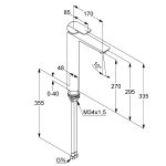 Kludi Ameo Magasított mosdócsaptelep 270 (412980575) - Image 2
