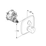 Kludi Ameo Falsík alatti termosztátos zuhanycsaptelep (418350575) - Image 2