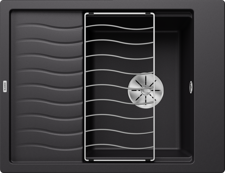 524824 Blanco Elon 45 S Silgranit Mosogatótálca, 65x50, Fekete (525880) - Image 1