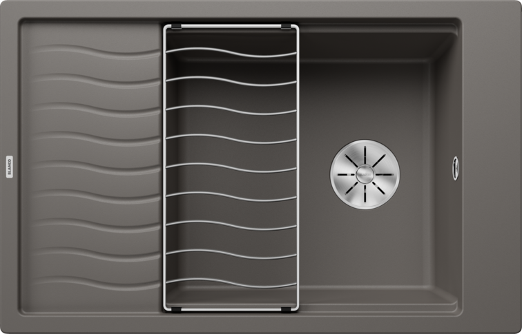 527252 Blanco Elon XL 6 S Silgranit Mosogatótálca, 78x50, Vulkánszürke (527252) - Image 1