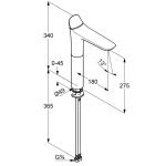 Kludi AMBA Magasított mosdócsaptelep 273 (532980575) - Image 2