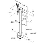 Kludi AMBA Szabadon álló kádcsaptelep (535900575) - Image 2