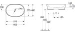 Villeroy & Boch Architectura Ráültethető Mosdó Ovális, 60 x 40 cm Fehér Túlfolyó Nélkül (5A266101) - Image 2
