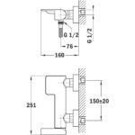 STROHM TEKA Formentera zuhanycsaptelep, fehér színben, zuhanyszett nélkül (62231020BC) - Image 2