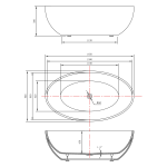 Polysan Coryn Szabadonálló Kád, 165x90x58cm (68651) - Image 5