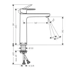 Hansgrohe Vernis Blend Mosdócsaptelep 190, Lefolyógarnitúra Nélkül, Matt Fekete (71582670) - Image 2