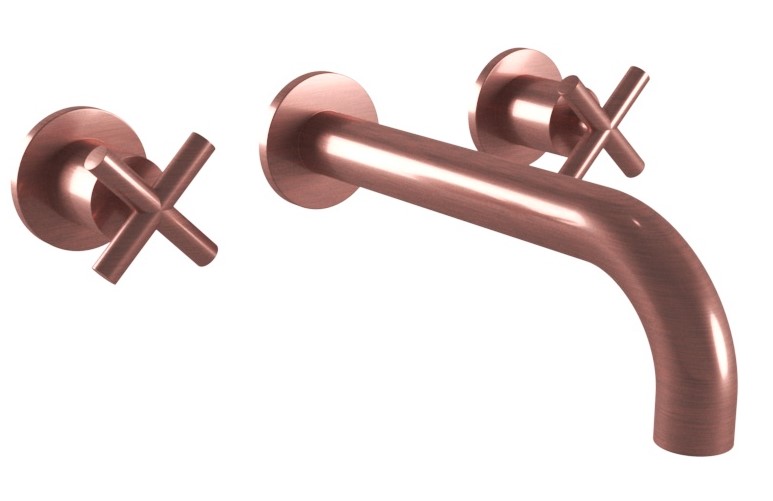 7365RA Bugnatese Rodos rame színben mosdócsaptelep 3 üléses, falon belüli (7365AR) - Image 1