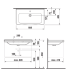 Jika Cubito Mosdó 1 Csaplyukkal, 85X48,5 (H8104260001041) - Image 5