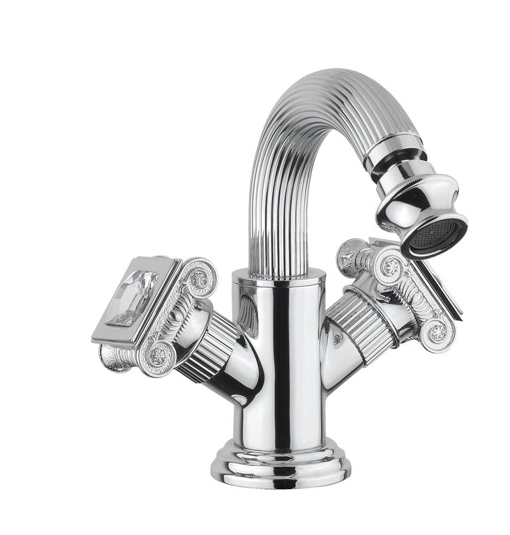 8444KCR.jpg Bugnatese OLYMPIA (8444KCR) króm bidé csaptelep leeresztővel swarovski fog. - Image 1