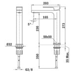 STROHM TEKA Soller mosdó csaptelep XL méret, króm színben, leeresztő nélkül (853111250) - Image 6