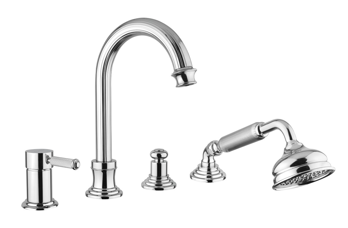 8555.jpg BUGNATESE ATHENA (8555CR) Peremre szerelt 4 üléses kádcsaptelep - Image 1