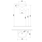 Aqualine Small Kerámiamosdó, 35x28cm (91351) - Image 5
