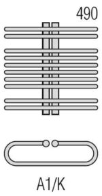 RADECO OSCAR A1/K 490X500 egyenes törölköző szárító radiátor 470 WATTOS - Image 5