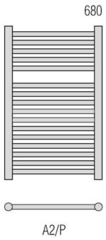 RADECO RETRO A2-500/P/KOLOR 680X535 Design egyenes törölköző szárító radiátor 385 WATTOS - Image 4