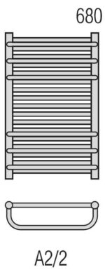 RADECO ARIA A2-400/2 680X435 egyenes törölköző szárító radiátor 420 Wattos - Image 5