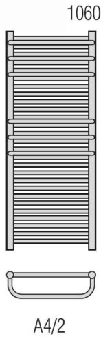 RADECO ARIA A4-500/2 1060X535 egyenes törölköző szárító radiátor 660 Wattos - Image 5