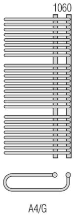 RADECO GAIA A4/G 1060X500 egyenes törölköző szárító radiátor 700 WATTOS - Image 6
