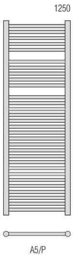 RADECO RETRO A5-400/P/KOLOR 1250X435 Design egyenes törölköző szárító radiátor 585 WATTOS - Image 4