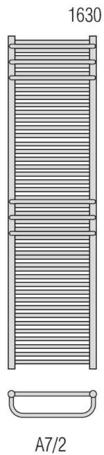 RADECO ARIA A7-400/2 1630X435 egyenes törölköző szárító radiátor 840 Wattos - Image 5